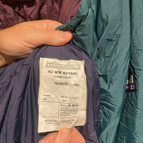 mont-bell The Heat Sleeping Bag‎ - Elastiquilt System 6'4", 88x36, 29oz - Picture 9 of 13